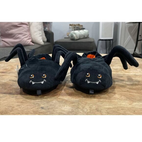 NEW 11-12 Boys Plush Spider Slippers - Picture 2 of 7